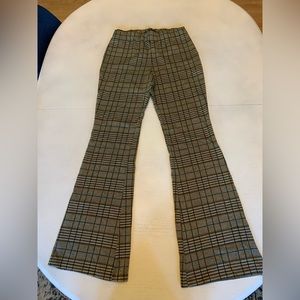Abercrombie & Fitch Plaid pants with a little flare to the bottom.